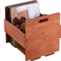 Bamboo Record Storage Crate Vinyl Storage Organizer Vinyl Record Rack Wooden Storage Crate