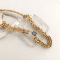NM35053 Gold Plated Minimalist Jewelry Brass Screw Clasp Chain Necklace Trendy Minimalist Screw Clasp Choker Necklace