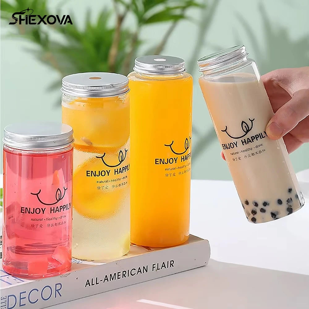 Wholesale Disposable Eco-Friendly Hot Cold Drink Bottles Caps Design Custom Logo for PET Bottles for Soda Bubble Tea Coffee