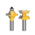 2pcs 12mm 1/2" Shank 120 Degree Tenon Router Bit Set Woodworking Groove Milling Cutter for Wood Tools Tungsten Carbide-C MC03029
