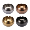 Windproof Colored Round Smoking Cigar Tobacco Jar Custom Logo Stainless Steel Metal Ashtray for Bar KTV or Hotel