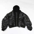 Bomber Jacket Custom Manufacturer High Quality Heavy Winter Coat Hood Windbreaker Jacket  Men's Bomber Jacket