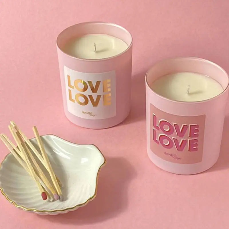 Custom Private Label Glass Jar Warm Candles Light Smokeless Scented Soy Wax Candle With Gift Box