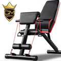 CHENGMO SPORTS Adjustable Weight Lifting Dumbbell Bench Foldable Sit up Bench Multifunctional Bed Bench Set with Resistant Band
