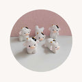 100pcs Mini Resin Cows Flat Back Animals Cartoon Figurines DIY Miniature Cabochon Craft Play Doll House Toy Accessories