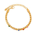 Fashion Design Luxury Exquisite Shiny Stainless Steel Gold Plated Bracelets Bangles