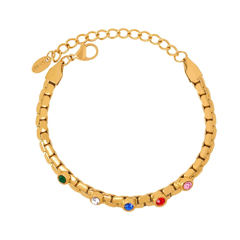 Fashion Design Luxury Exquisite Shiny Stainless Steel Gold Plated Bracelets Bangles