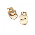 Fashion Heart Iron Drop Jewelry Earring for Woman Golden 50x28mm 1564233