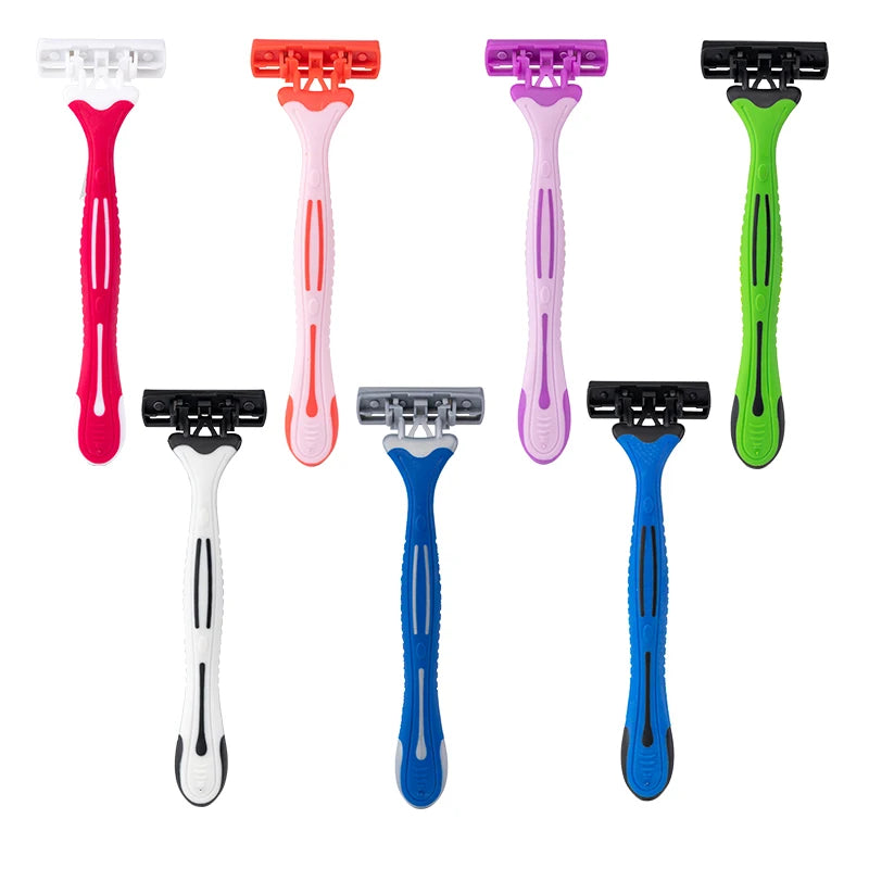 PearlMax Disposable Safety Razor Triple Blade with Lubricating Strip Stainless Steel Material Manufactured by Brands