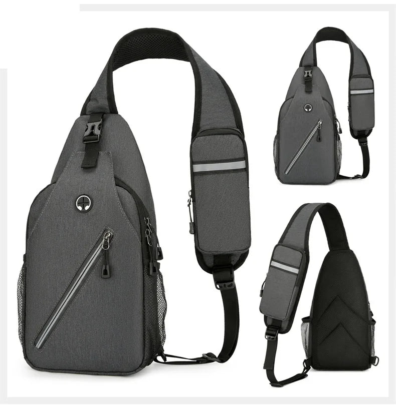 Wholesale Custom Waterproof Sport Crossbody Sling Outdoor Large-capacity Travel Male Anti-Theft Chest Bag