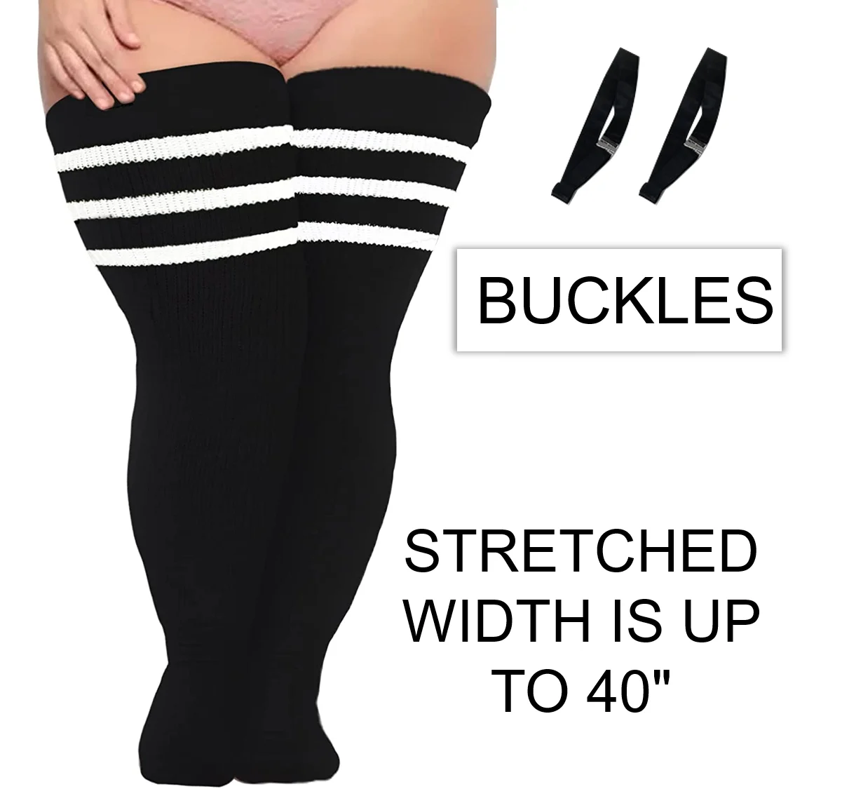 QIANGYI Custom Logo Women Plus Size Thigh High Socks Thigh High Socks Plus Size Xxxxxl