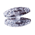 Transparent Crystal Oyster Figurines Glass Seashells with Artificial Pearl Wedding Souvenir Gifts