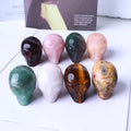 Wholesale Natural Quartz Stone Hand Carved Fluorite Crystal Carving alien Skulls