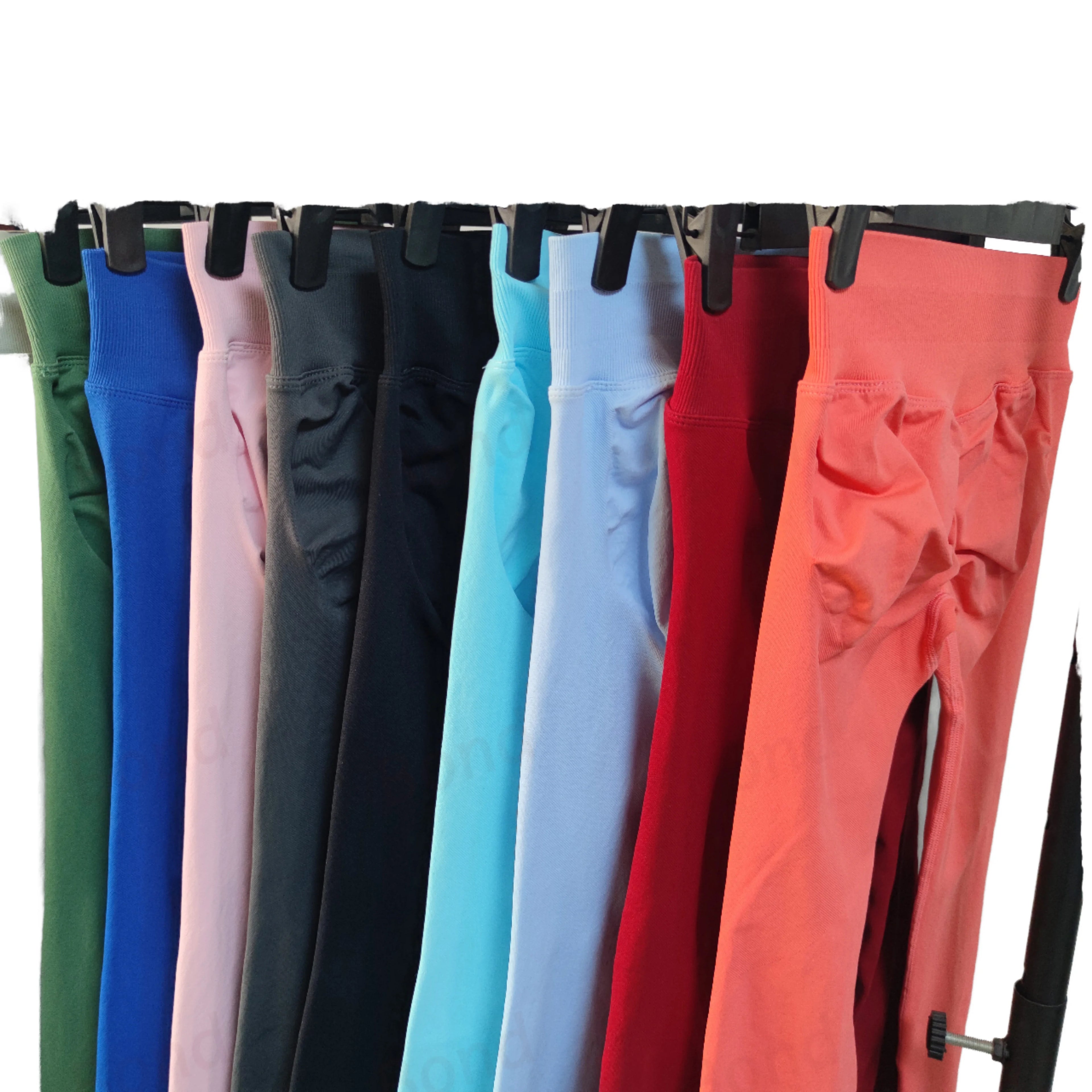 Nylon Breathable Sports Fitness Athletic Yoga Gym Scrunch Ruched Butt High Waist Nylon Workout Seamless Gym Leggings for Women