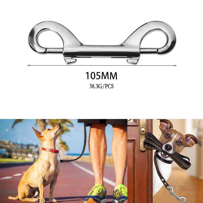 Factory Sells High-Quality 105MM Zinc Alloy Double Headed Carabiner for Dog Leash