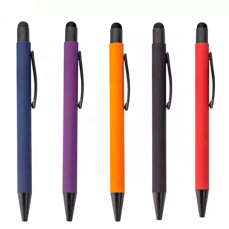 Press Click Ballpoint Pens 0.5mm Metal Custom Logo Printed Promotional Advertising Pens Blue/Black Ink Multi-Functional Novelty
