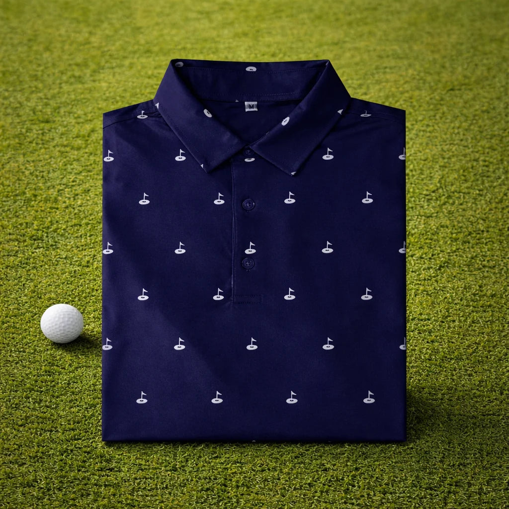 Best Selling Label Polo Shirt Custom logo Dry Quick Polyester Breathable Sublimation Print Golf Clothes for Men