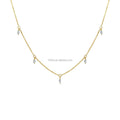 Fine Jewelry 14K Real Gold Jewelry Marquise-cut Diamond Necklace Moissanite Stone for Women
