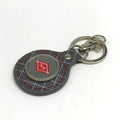 Metal Branded Leather Key Chain Custom Blanks Leather Key Chain Single Sided Printing Key Ring