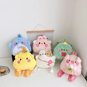 Cheap Cartoon Cute Animal Plush School Bag Kids Toddler Kindergarten Backpack for Children