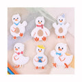 Cartoon Stickers for Jacket Jeans Repair White Flannel Ducks  Patches Diy Shoes Hats Embroidered Hot Self-adhesive Garment Patch