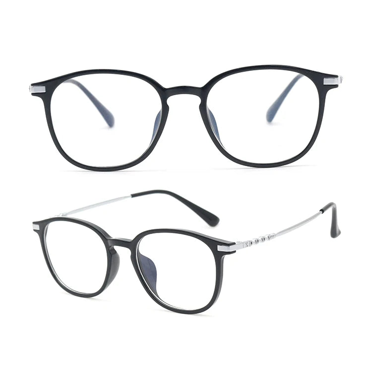 Ultralight Round Spectacle Frame for Men Women TR90 Memory Metal Optical Glasses