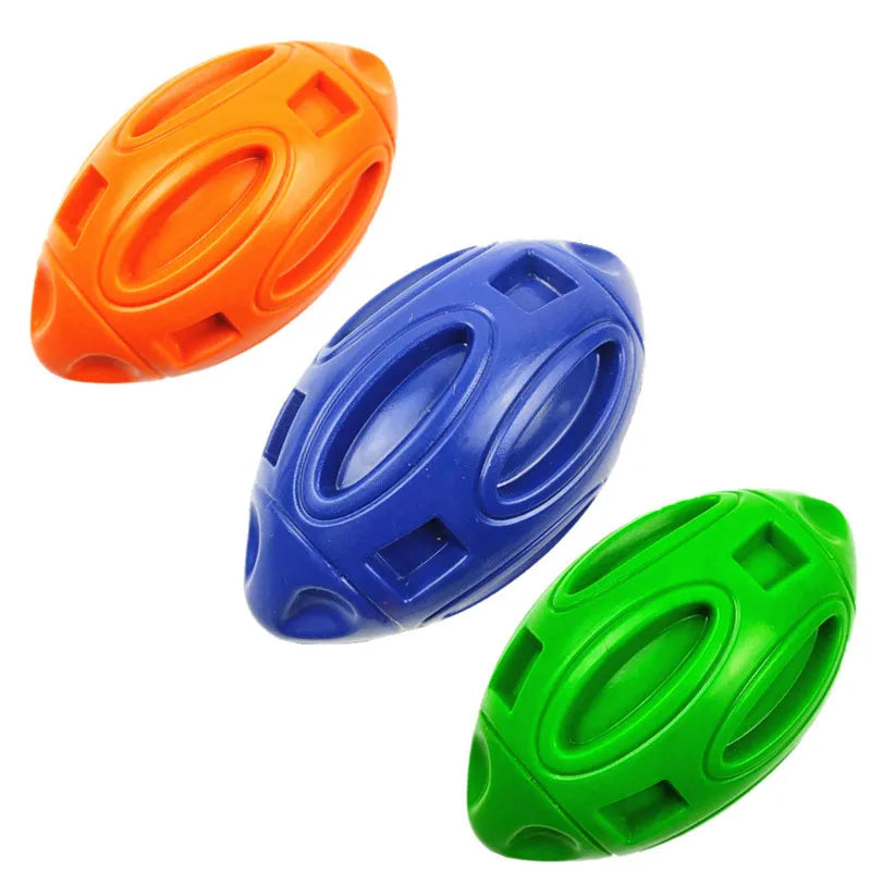 Squeaky Dog Toys for Aggressive Chewers Rubber Puppy Chew Ball with Squeaker Almost Indestructible and Durable Pet Toy for  Dog