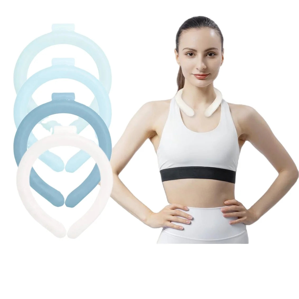 Neck Cooling Tube for Summer Wearable Wrap Ring Cooler Reusable Gel Pack