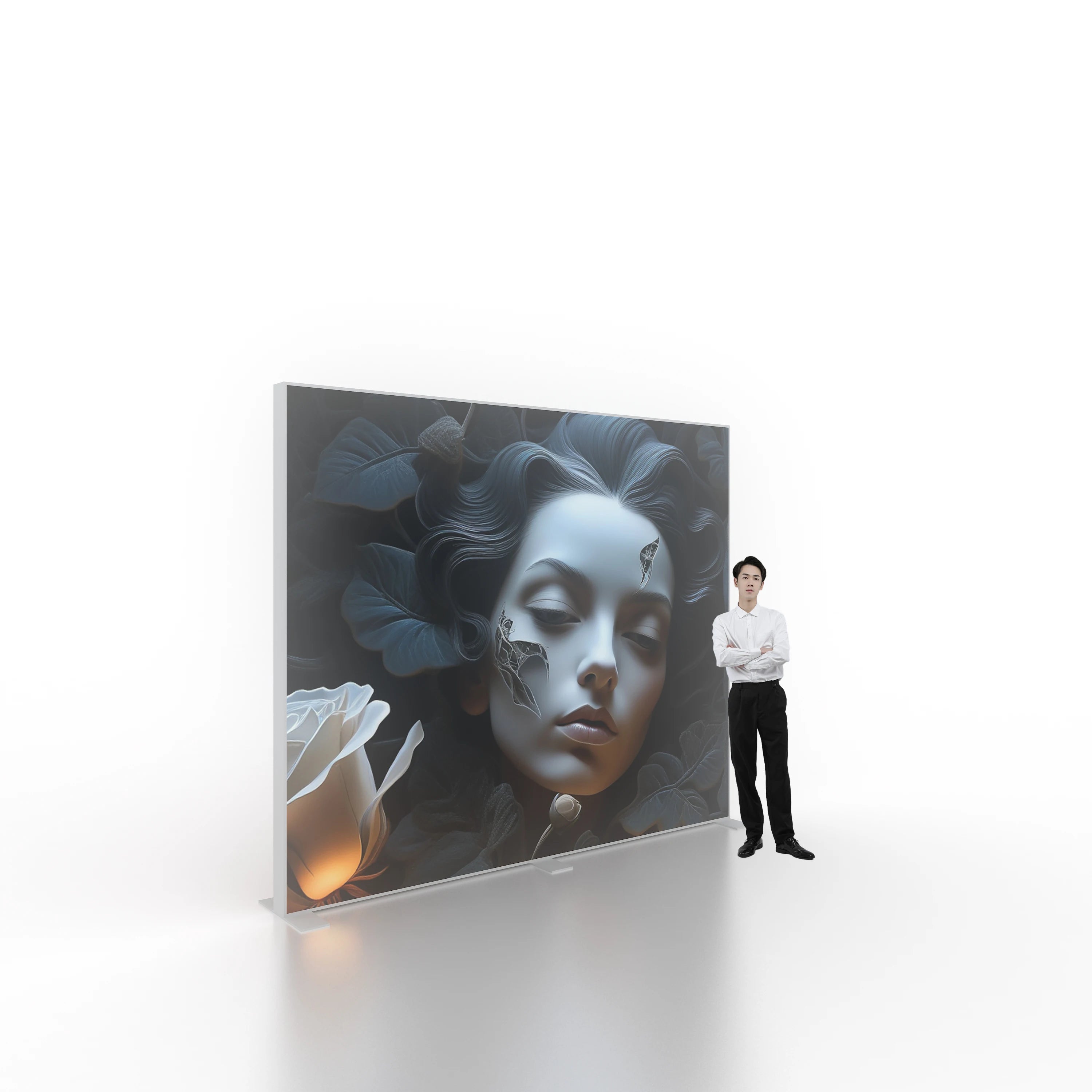 Frameless LED Tension Fabric Edge Lit Aluminum Frame Seg Lightbox