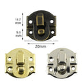 Stock Supply Box Accessories 20 X 21mm Gold Nickel and Antique Brass Mini Wooden Box Locks