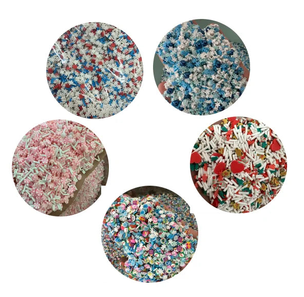 Christmas Theme Slices Snowflake Polymer Clay Sprinkles for Crafts Decor DIY Slime Shaker Cards Filler Accessories