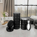 Custom Logo Black Aluminium Jar Eco-Friendly 5ml 10ml 15ml 20ml 80ml Volumes for Lipstick Blush Loose Powder Mascara Screw Cap