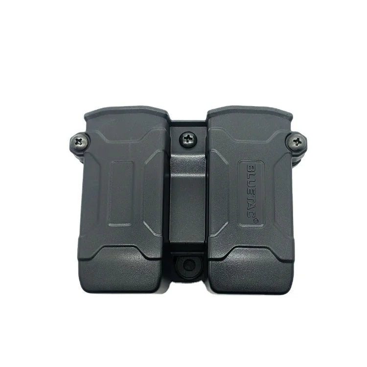 Bluetac Polymer Double Mag Holder/Pouch/Case with Belt Clip Carry Attachment Fit with 9mm