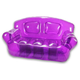 Waterhan New Design Double Seat with Headrest Inflatable Exercise Ball Pink PVC 105.5cm 20kg+ Capacity for Outdoor Use
