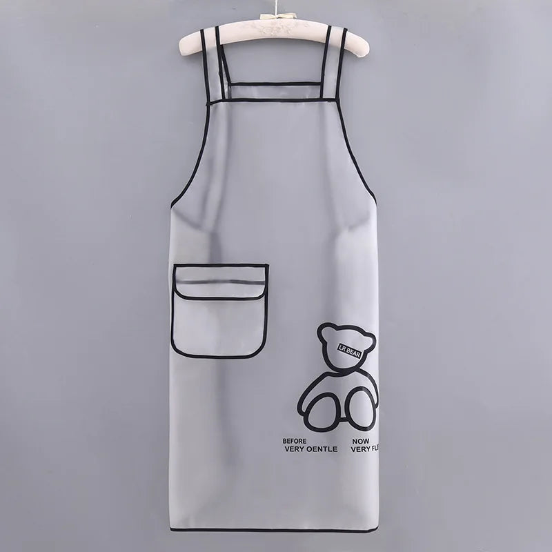 Custom Design Factory Direct Sales Chef's Aprons Waterproof Sleeveless clear Plastic Custom Transparent Apron