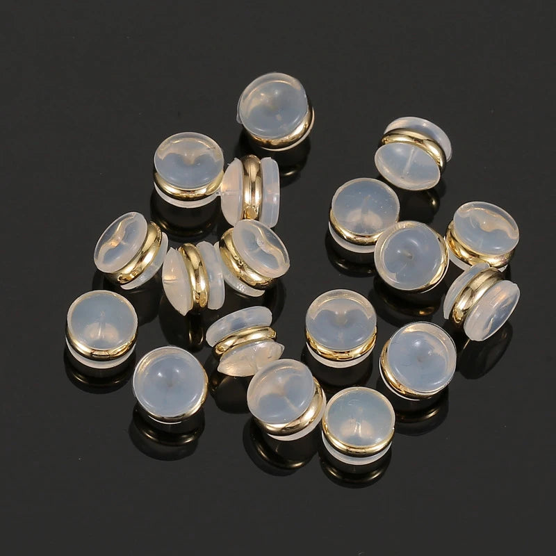 Lan Guang Hamburg Shape Earrings Back Stopper Silicone & Copper Customized Size DIY Jewelry Making Accessories