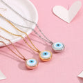 Hot Sale Stainless Steel Evil Eyes Necklace 18K Gold Plated Devil Eyes Pendant Necklace for Women Girl