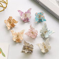 New Acetate Butterfly Hair Claw Grab for Womens butterfly  Print Small Acetate