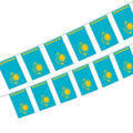 Kazakhstan Bunting String Flag 5.5X8 IN For Outdoor And Indoor Decoration (12pcs/Unit)
