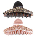 Custom Women Hair Accessories Hair Claw with Deluxe Full Austrian Rhinestone Acetate Large Size 9cm Hair Claw Clips
