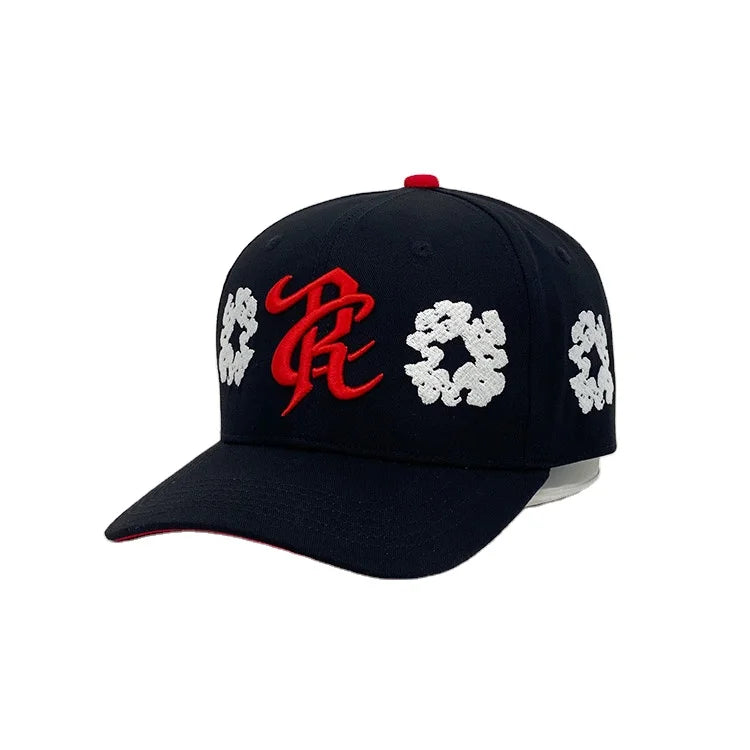 Baseball Caps Custom Embroidery logo Men's Baseball Cap Washed 6 Panel Cotton Curved Brim Baseball Cap Hat