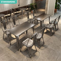 Industrial Style Barbecue Restaurant Wrought Iron Table and Chair Set