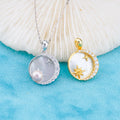 P011054 DIY 3-4mm Natural Freshwater Pearl Pendant Accessory 925 Sterling Silver Engagement Jewelry Necklace for Women