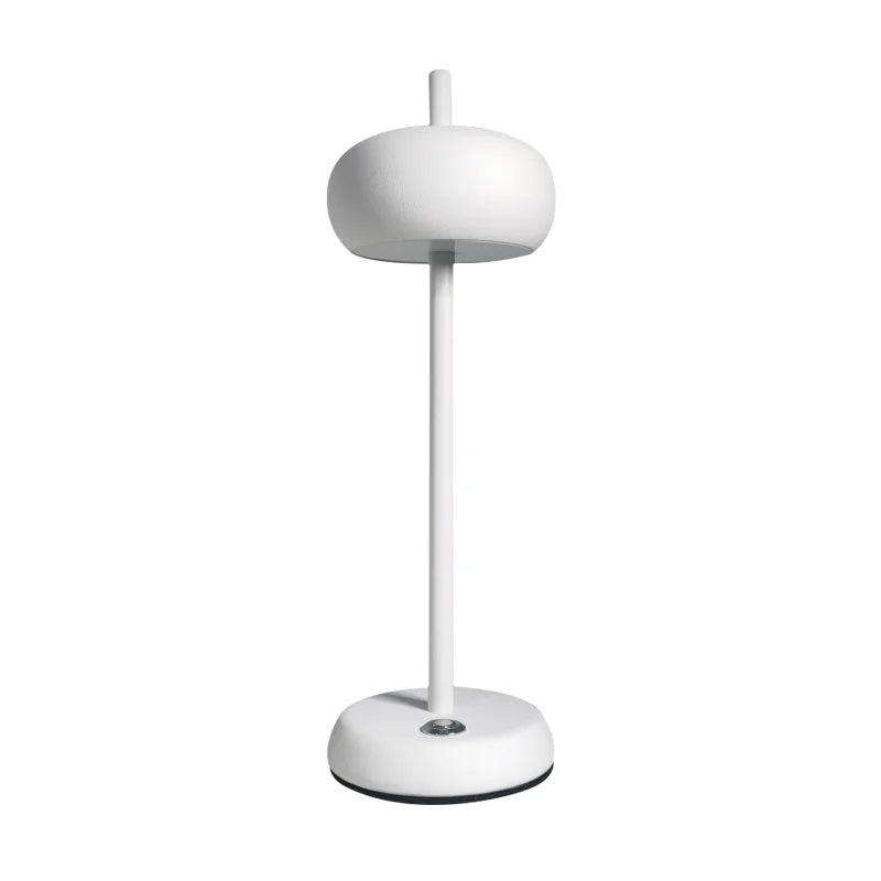 Modern Rechargeable LED Desk Lamp with Touch Control Cordless Dimming Night Light Metal Shade Bedside Table Lamps for Room Decor