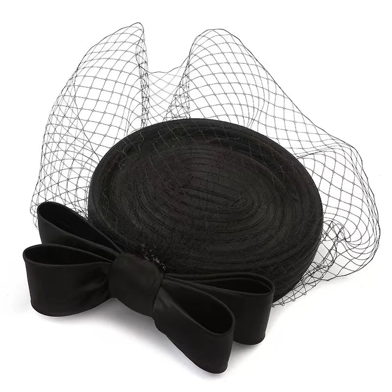 Vintage Women Bridal Wedding Fascinator Hat Kentuchy Derby  Church Ascot Sinamay Wedding Party Fascinator Head Accessory