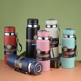 MEDO Custom 316 Stainless Steel Width Mouth Vacuum Thermos Sports Vacuum Sling Water Cup Tea Cup with Infuser
