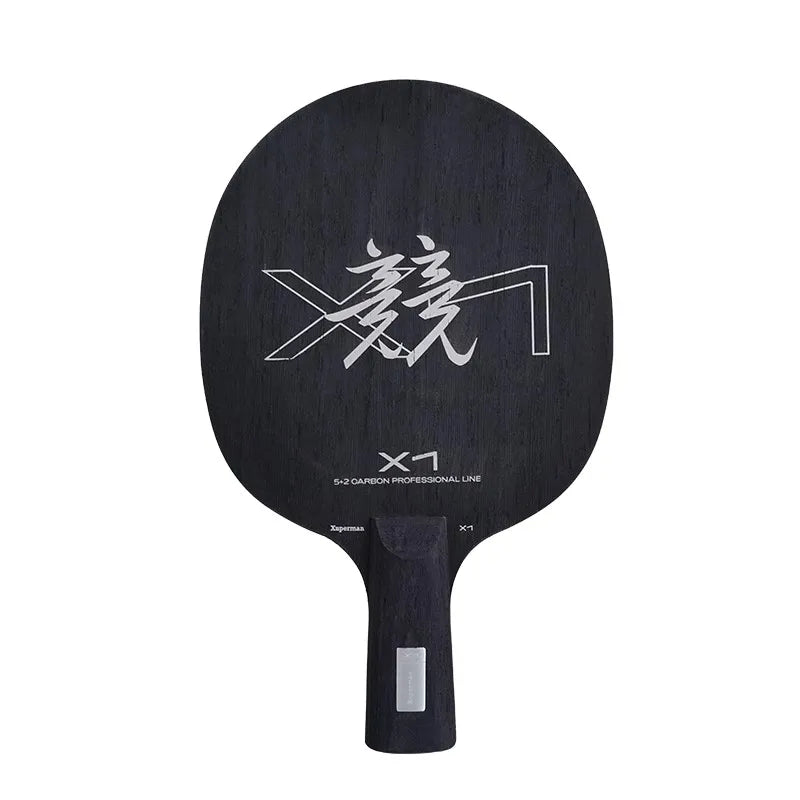 Xuperman 012 Table Tennis Racket 5-Layer Carbon X1 Offense-Powerful Baseplate Blade with Pimples in Rubber Durable Design
