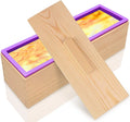 42oz Rectangular Loaf Mold Comes Soap Molds with Wood Box and Wooden Cover for CP & MP Making Supplies Silicone Custom Logo