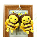 Wholesale 12cm Cute Yellow Little Bee Plush Pendant Small Ball Shaped Animal Toy Keychain Children's Holiday Gift