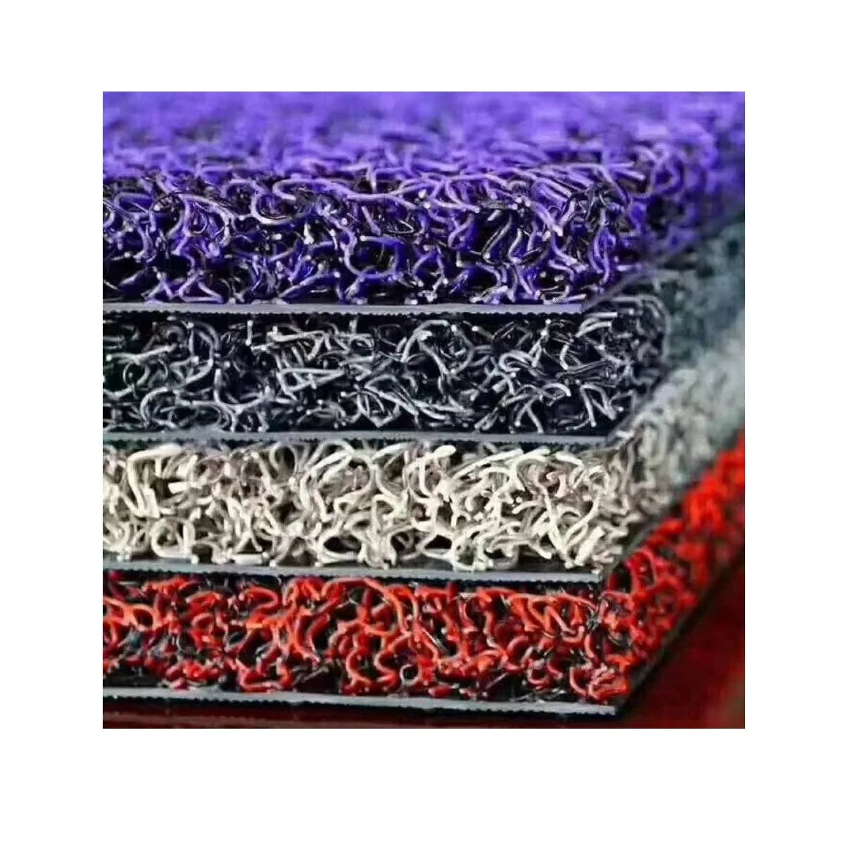 Hot Sale Modern Style PVC Coil Car Floor Mats Double Colors Carpet for Cars Washable Square Shape